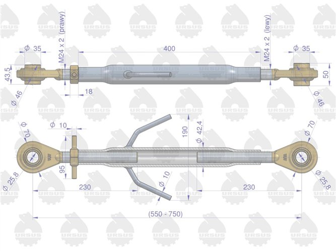 Łącznik centralny kompletny C-360 ORYGINAŁ URSUS