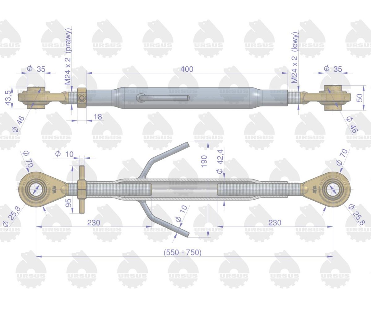 Łącznik centralny kompletny C-360 ORYGINAŁ URSUS