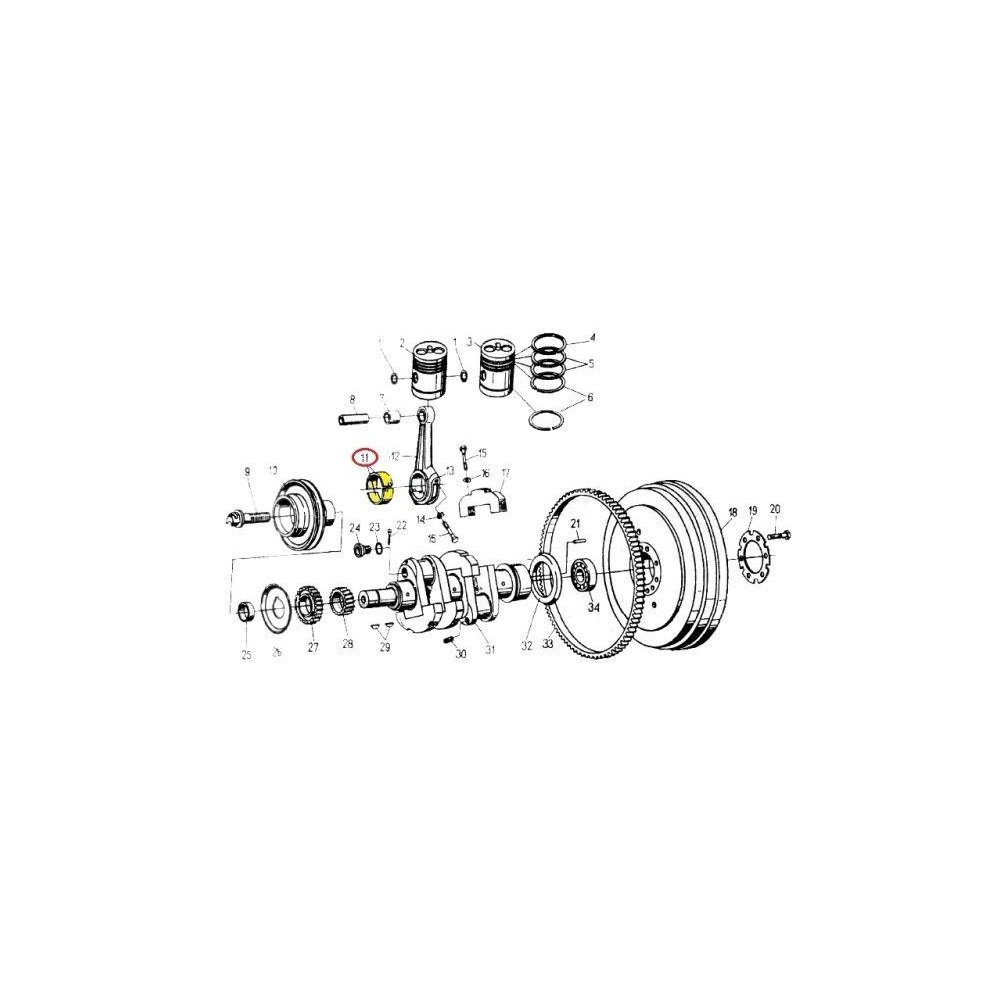 Kpl. panewek korbowodowych (nominalne) C-330 Bimet