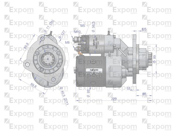 Rozrusznik z reduktorem typu Magneton C-330/C-360/Zetor 9142722 Blue Line EXPOM KWIDZYN eu