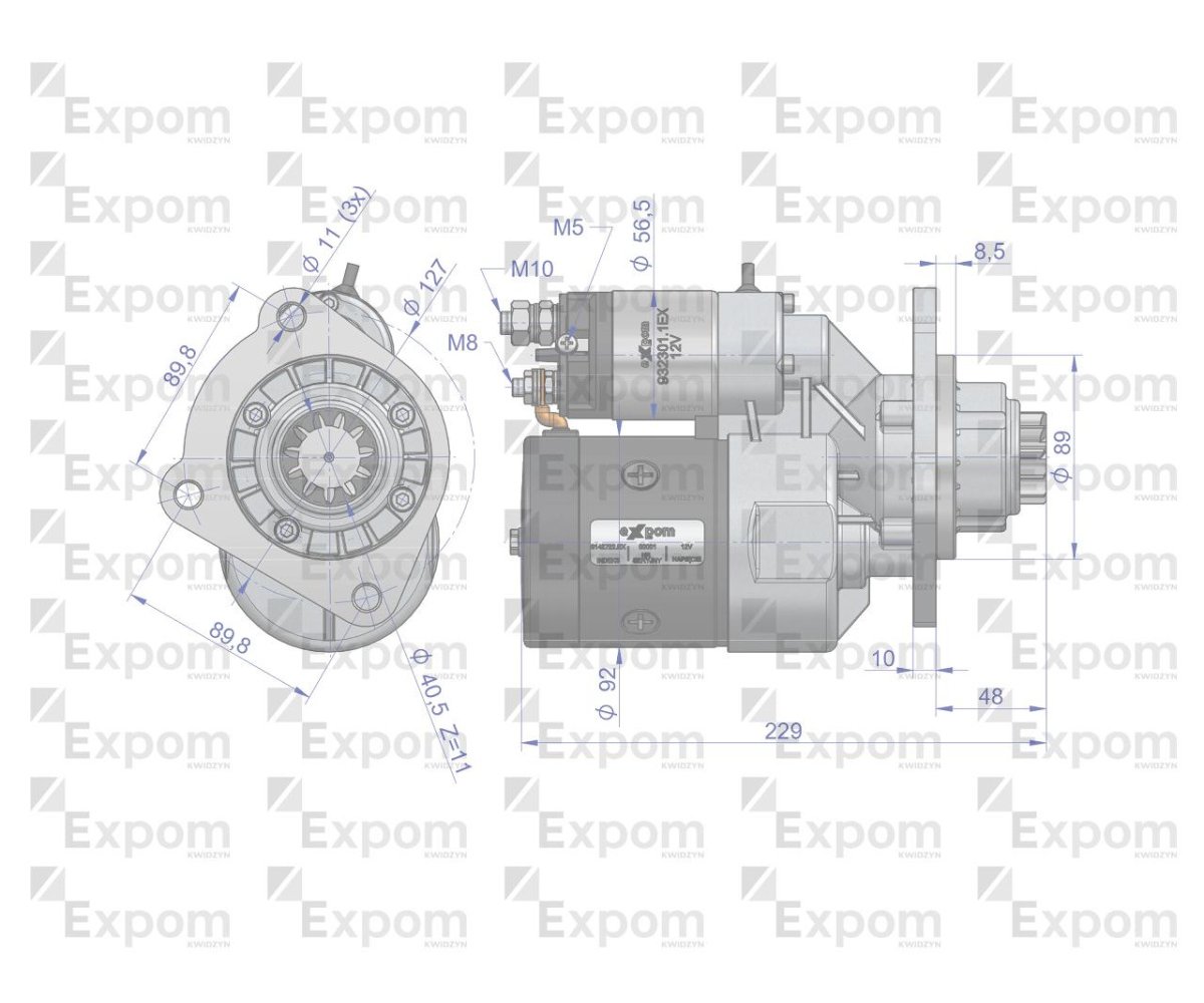 Rozrusznik z reduktorem typu Magneton C-330/C-360/Zetor 9142722 Blue Line EXPOM KWIDZYN eu