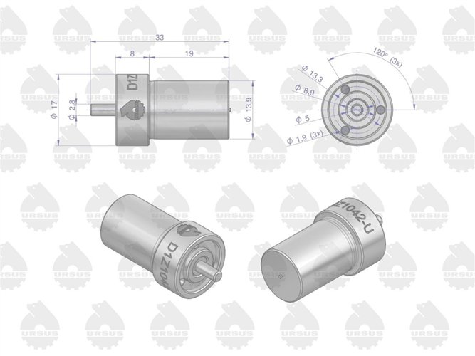 Rozpylacz do silnika C-330 H1Z1/F42, 50004460 ORYGINAŁ URSUS (sprzedawane po 10 szt)