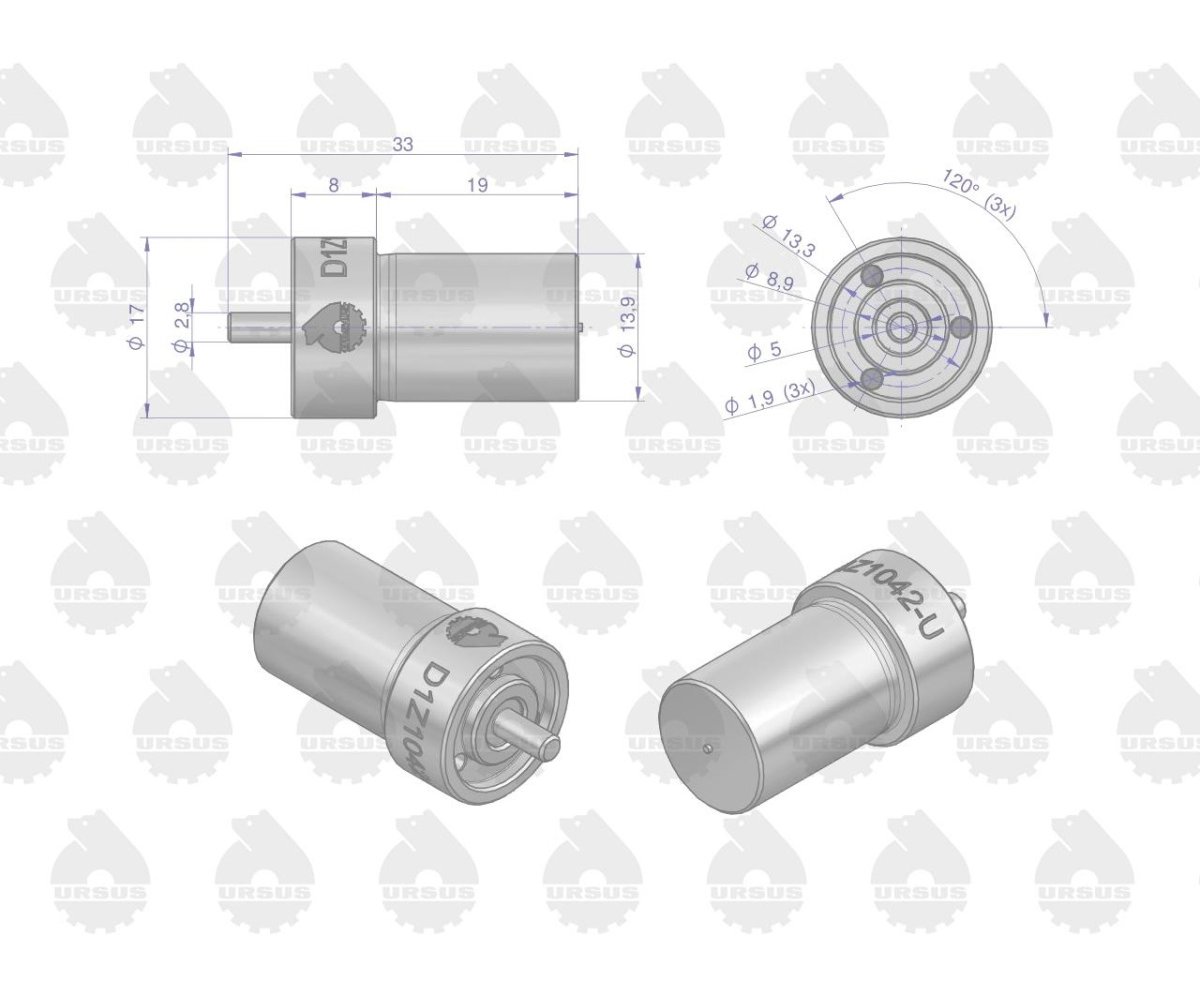 Rozpylacz do silnika C-330 H1Z1/F42, 50004460 ORYGINAŁ URSUS (sprzedawane po 10 szt)