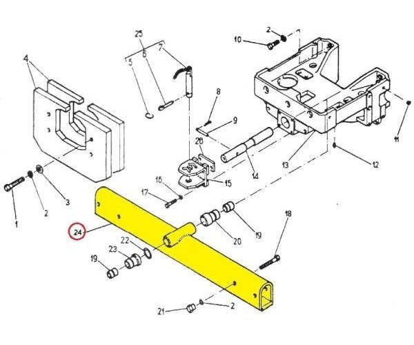 OŚ PRZEDNIA PŁASKA C-360