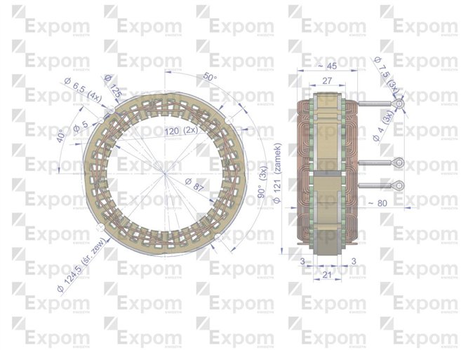 Stojan alternatora EX230000. EX260000 C-330 C-360 EXPOM KWIDZYN eu