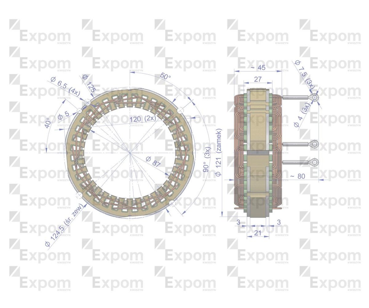 Stojan alternatora EX230000. EX260000 C-330 C-360 EXPOM KWIDZYN eu