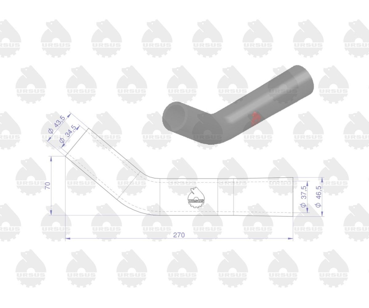 Zestaw komplet przewodów chłodnicy C-330 ORYGINAŁ URSUS