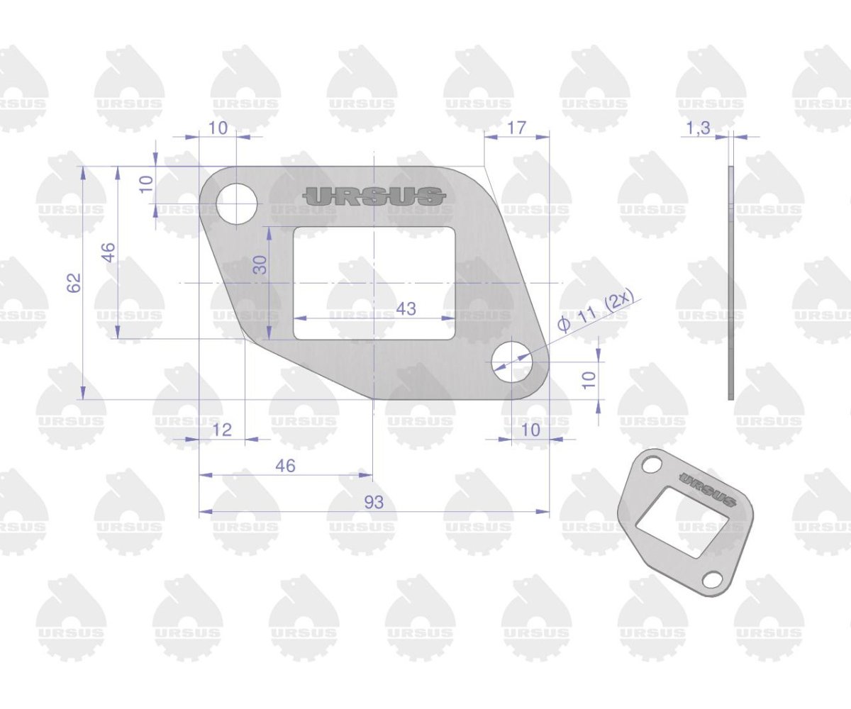 Komplet - zestaw uszczelek głowicy C-330 ORYGINAŁ URSUS