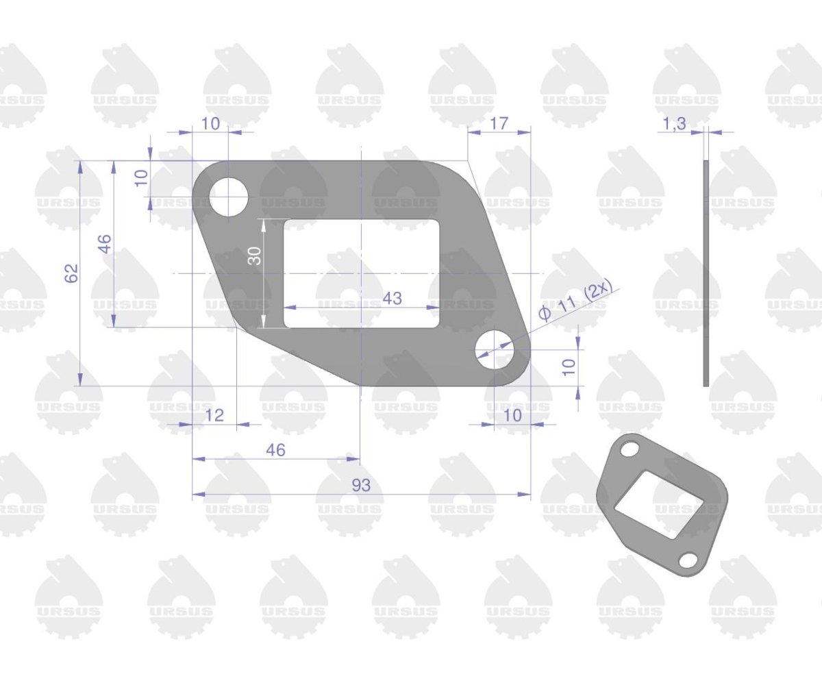 Komplet - zestaw uszczelek silnikowy 2022766U C-330 ORYGINAŁ URSUS