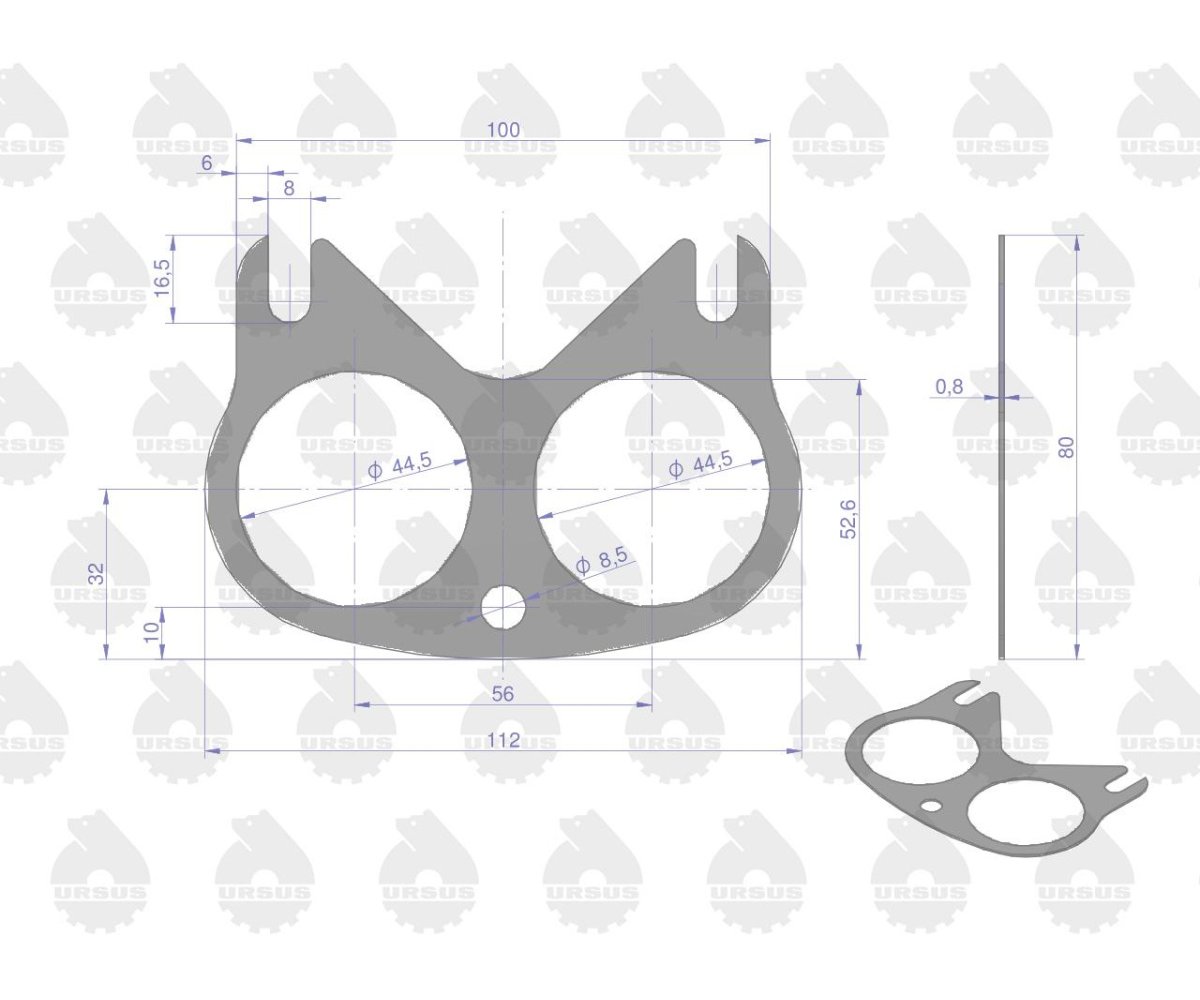 Komplet - zestaw uszczelek silnikowy 2022766U C-330 ORYGINAŁ URSUS