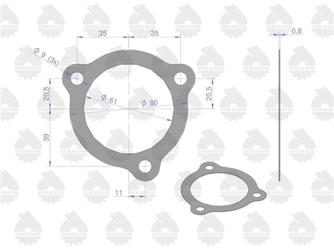 Komplet - zestaw uszczelek silnikowy 2022766U C-330 ORYGINAŁ URSUS