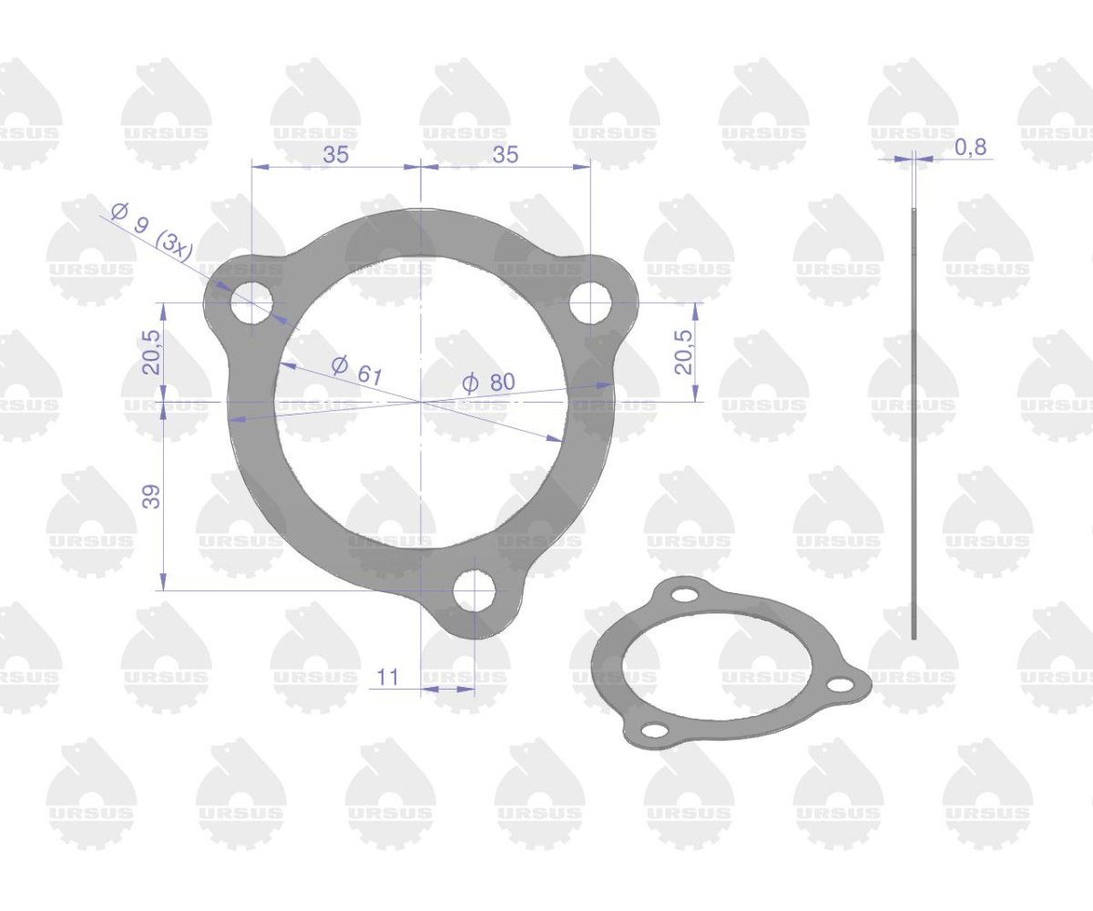 Komplet - zestaw uszczelek silnikowy 2022766U C-330 ORYGINAŁ URSUS