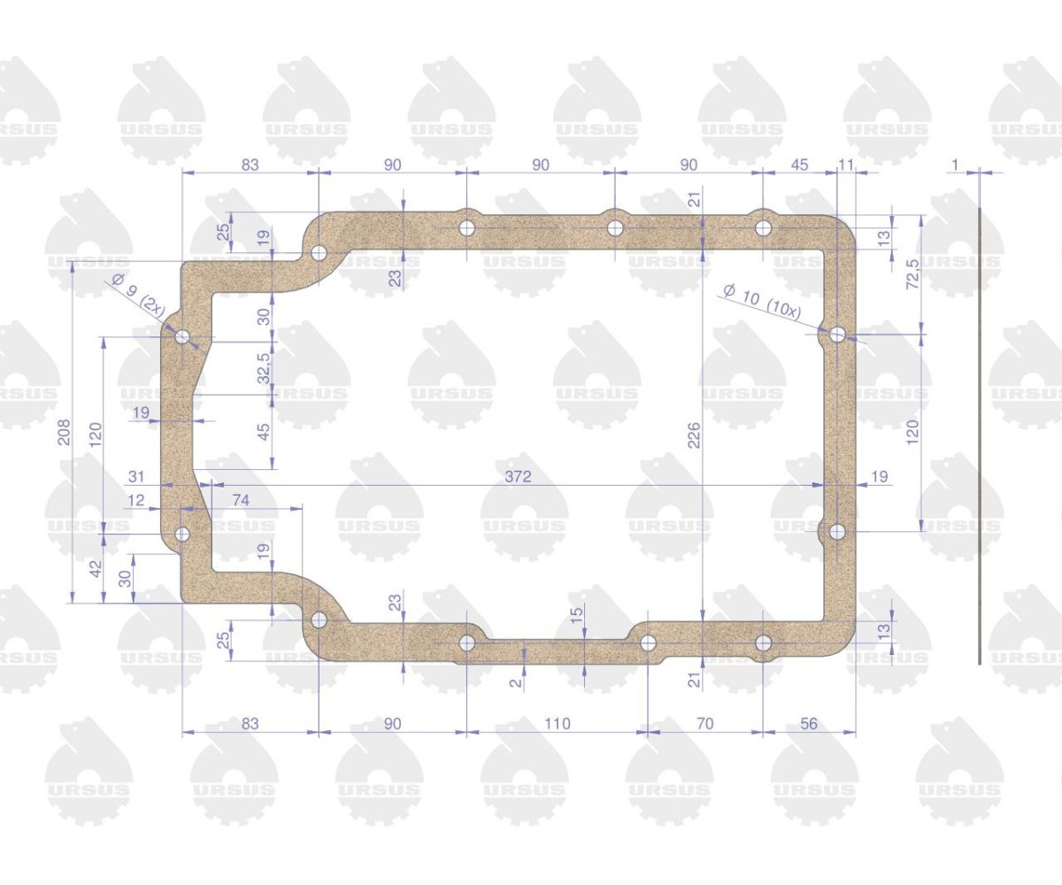 Komplet - zestaw uszczelek silnikowy 2022766U C-330 ORYGINAŁ URSUS