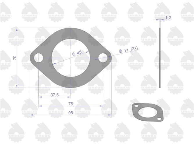 Komplet - zestaw uszczelek silnikowy 2022766U C-330 ORYGINAŁ URSUS