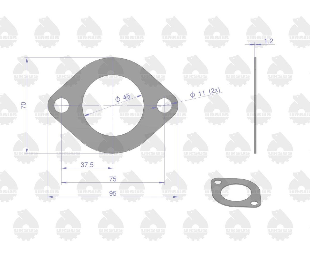 Komplet - zestaw uszczelek silnikowy 2022766U C-330 ORYGINAŁ URSUS