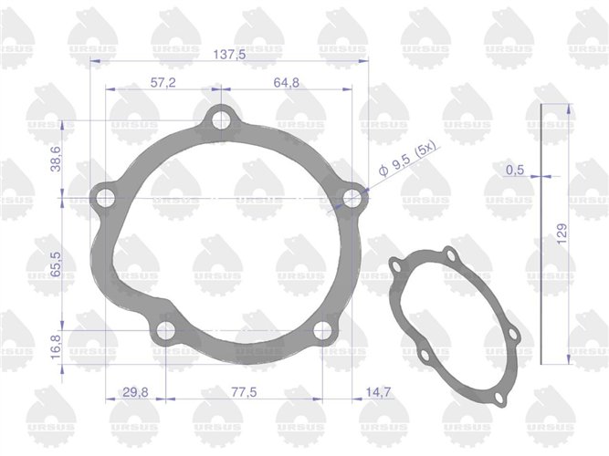 Komplet - zestaw uszczelek silnikowy 2022766U C-330 ORYGINAŁ URSUS
