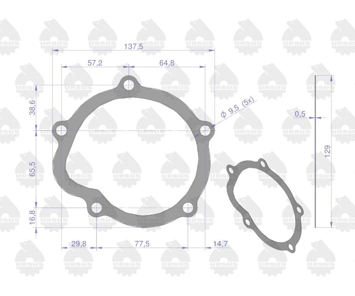 Komplet - zestaw uszczelek silnikowy 2022766U C-330 ORYGINAŁ URSUS