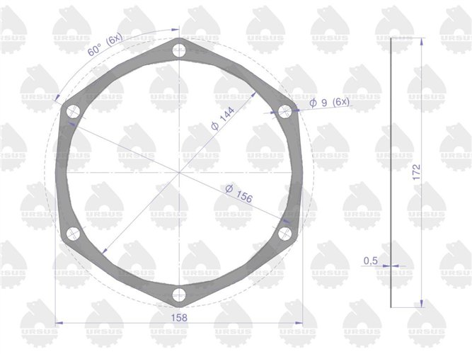 Komplet - zestaw uszczelek silnikowy 2022766U C-330 ORYGINAŁ URSUS
