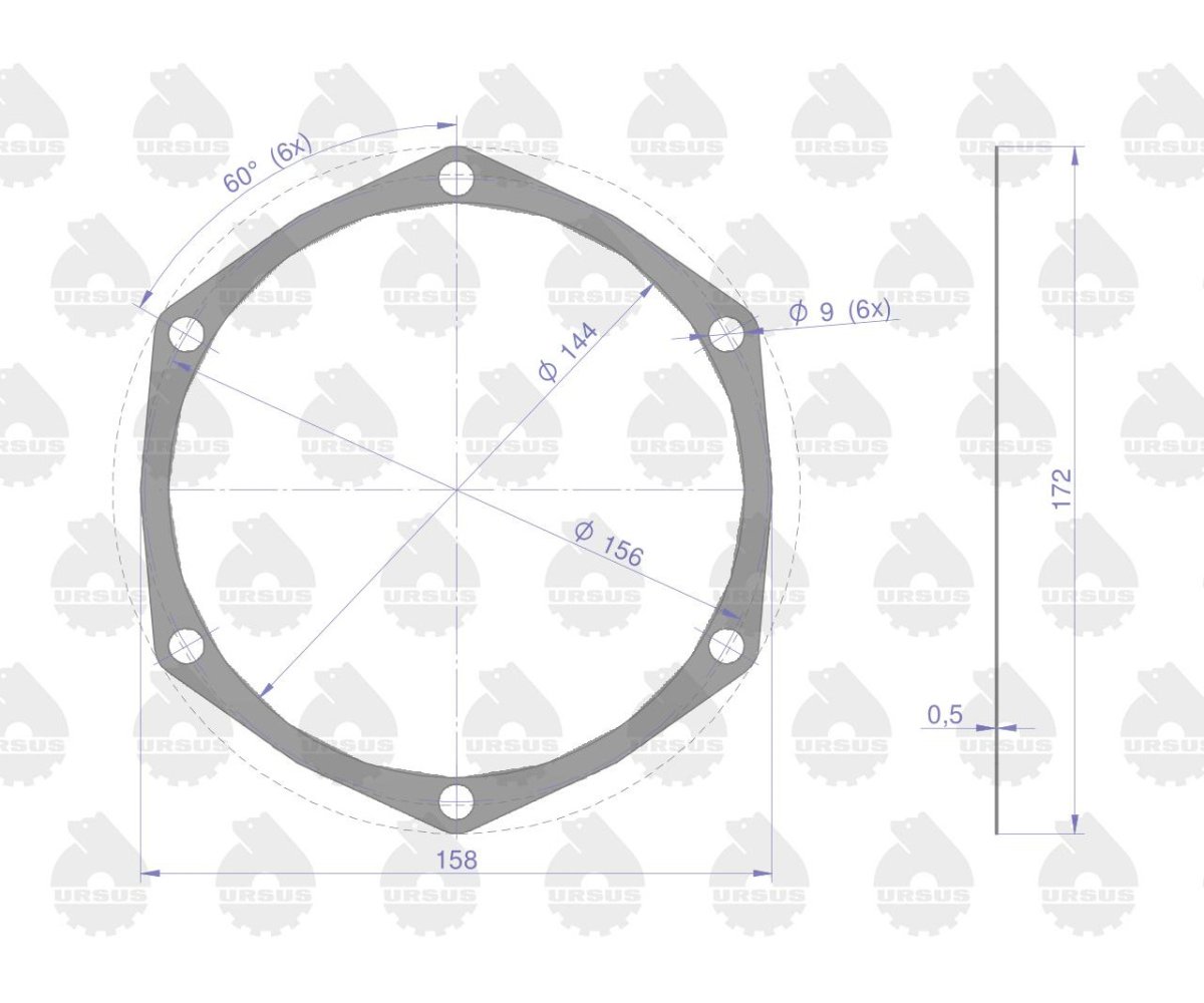 Komplet - zestaw uszczelek silnikowy 2022766U C-330 ORYGINAŁ URSUS