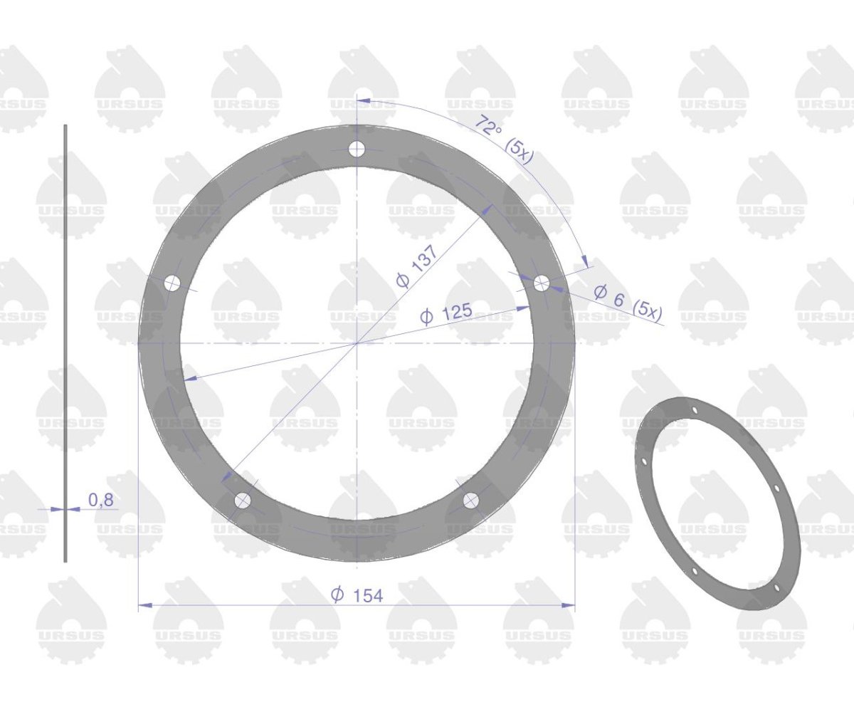 Komplet - zestaw uszczelek silnikowy 2022766U C-330 ORYGINAŁ URSUS