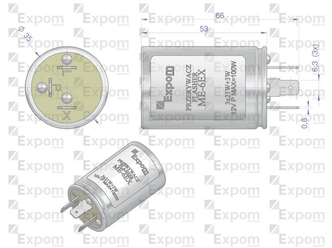 Przerywacz kierunkowskazów 50457681,50024812 C-330/360 ME-6 EXPOM KWIDZYN eu