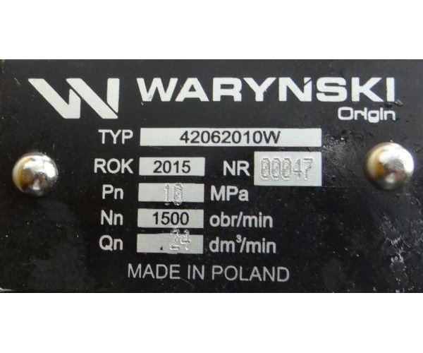 Pompa hydrauliczna PZ18AT podnośnika wzmocniona 24 l/min C-330 WARYŃSKI