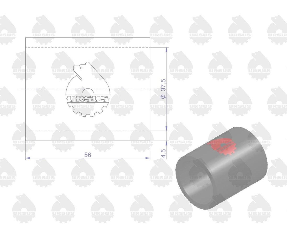 Przewód gumowy zbrojony płótnem C-330 (rura wody) ORYGINAŁ URSUS
