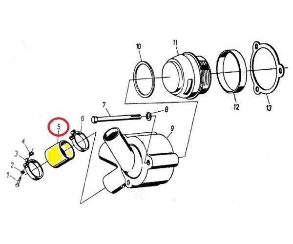 Przewód gumowy zbrojony płótnem C-330 (rura wody) ORYGINAŁ URSUS