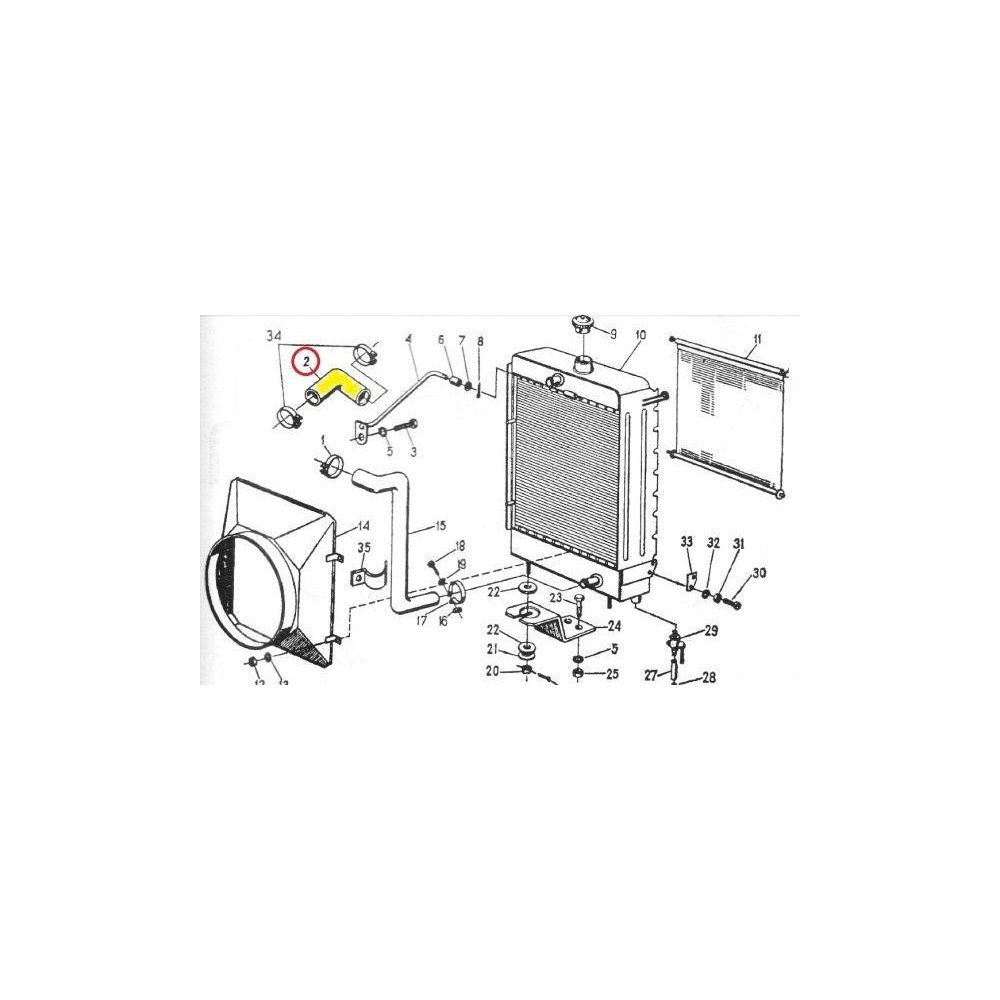 Przewód gumowy górny chłodnicy zbrojony płótnem C-330 (rura wody) ORYGINAŁ URSUS