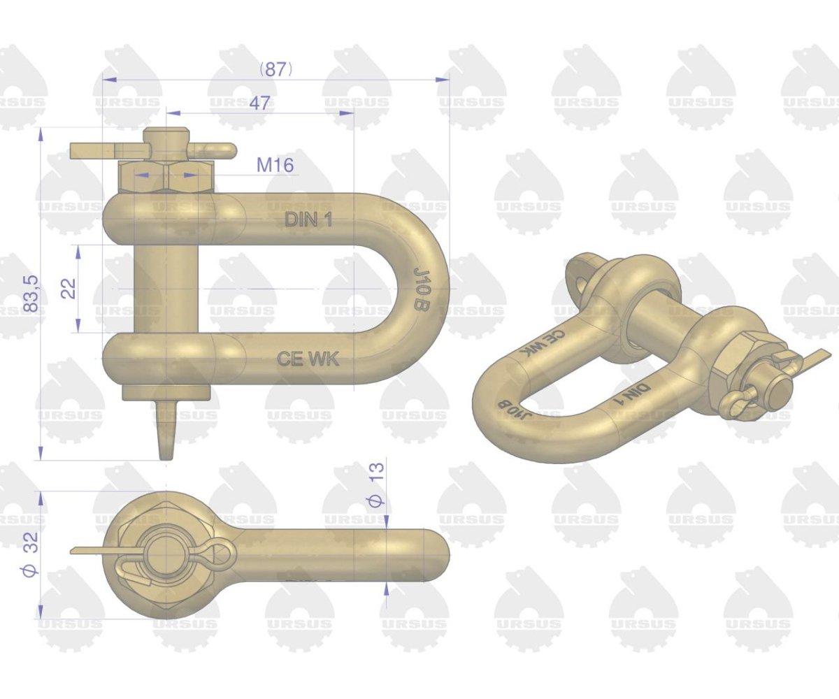 Ucho łańcucha bocznego C-360 ORYGINAŁ URSUS