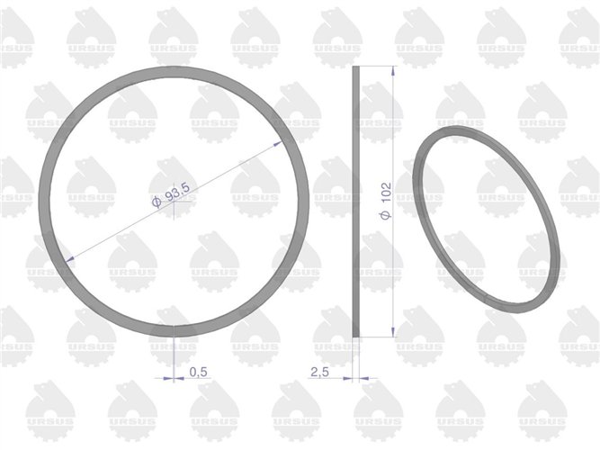 Pierścień tłokowy uszczelniający 5000826 ( sprzedawane po 10 ) C-330 ORYGINAŁ URSUS