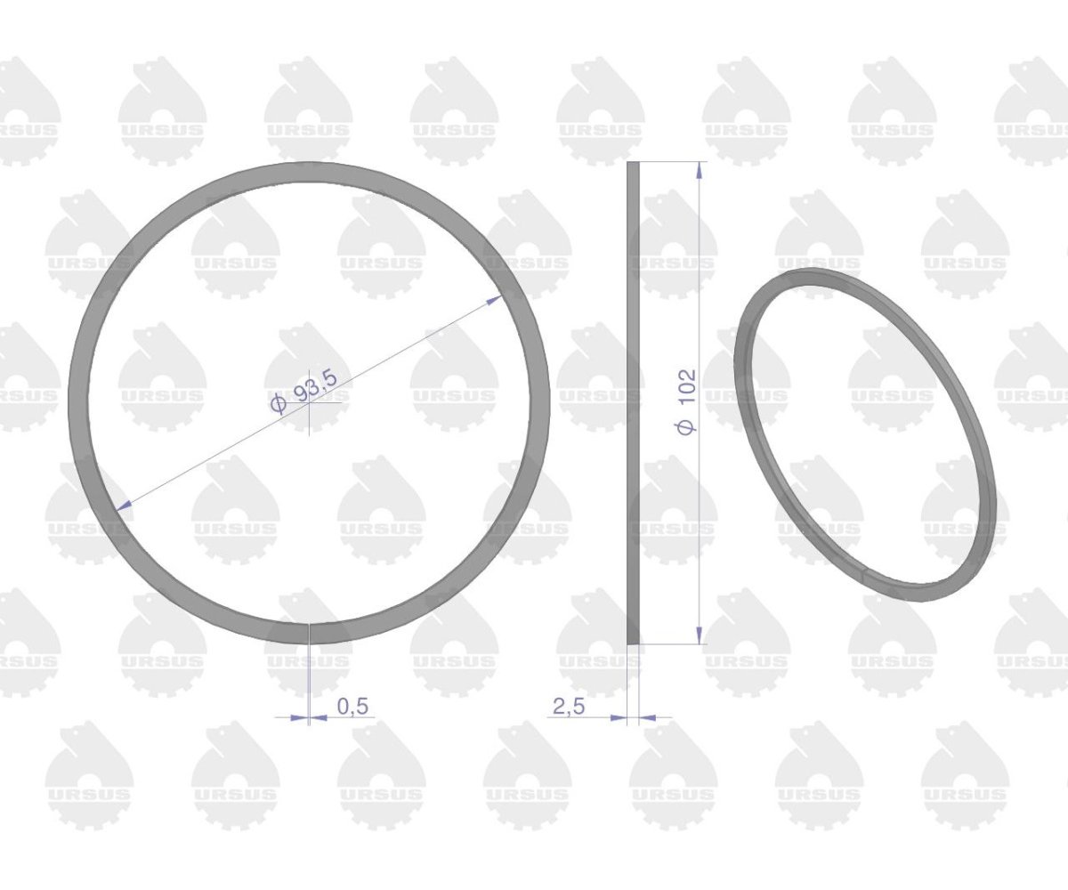 Pierścień tłokowy uszczelniający 5000826 ( sprzedawane po 10 ) C-330 ORYGINAŁ URSUS
