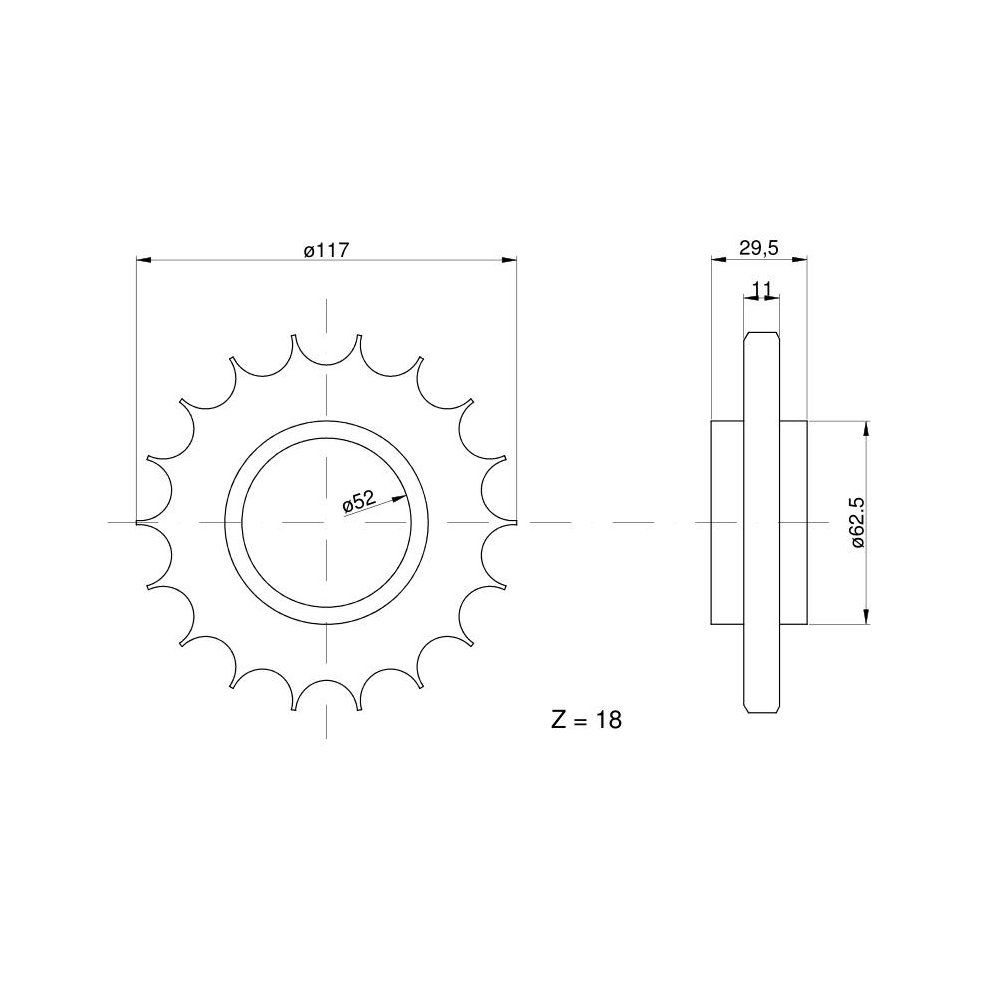 Koło łańcuchowe Z-18 Bizon