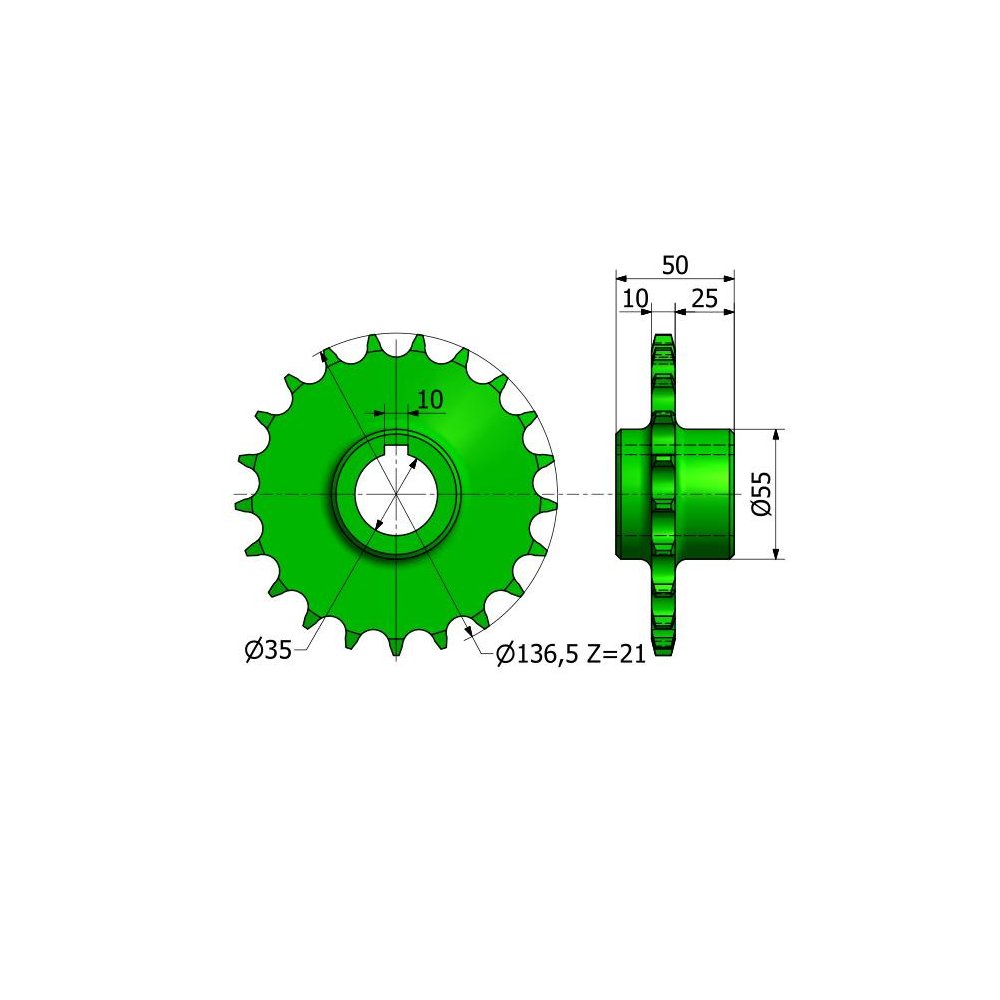 Koło łańcuchowe Z-21 5057020110 Bizon