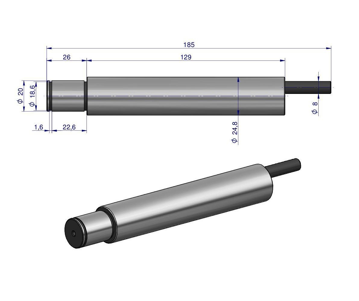 Tłok przyśpieszacza motowideł nowy typ Bizon