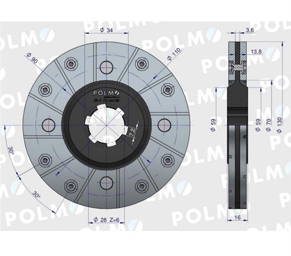 Tarcza hamulca mała 5040240760 Bizon POLMO