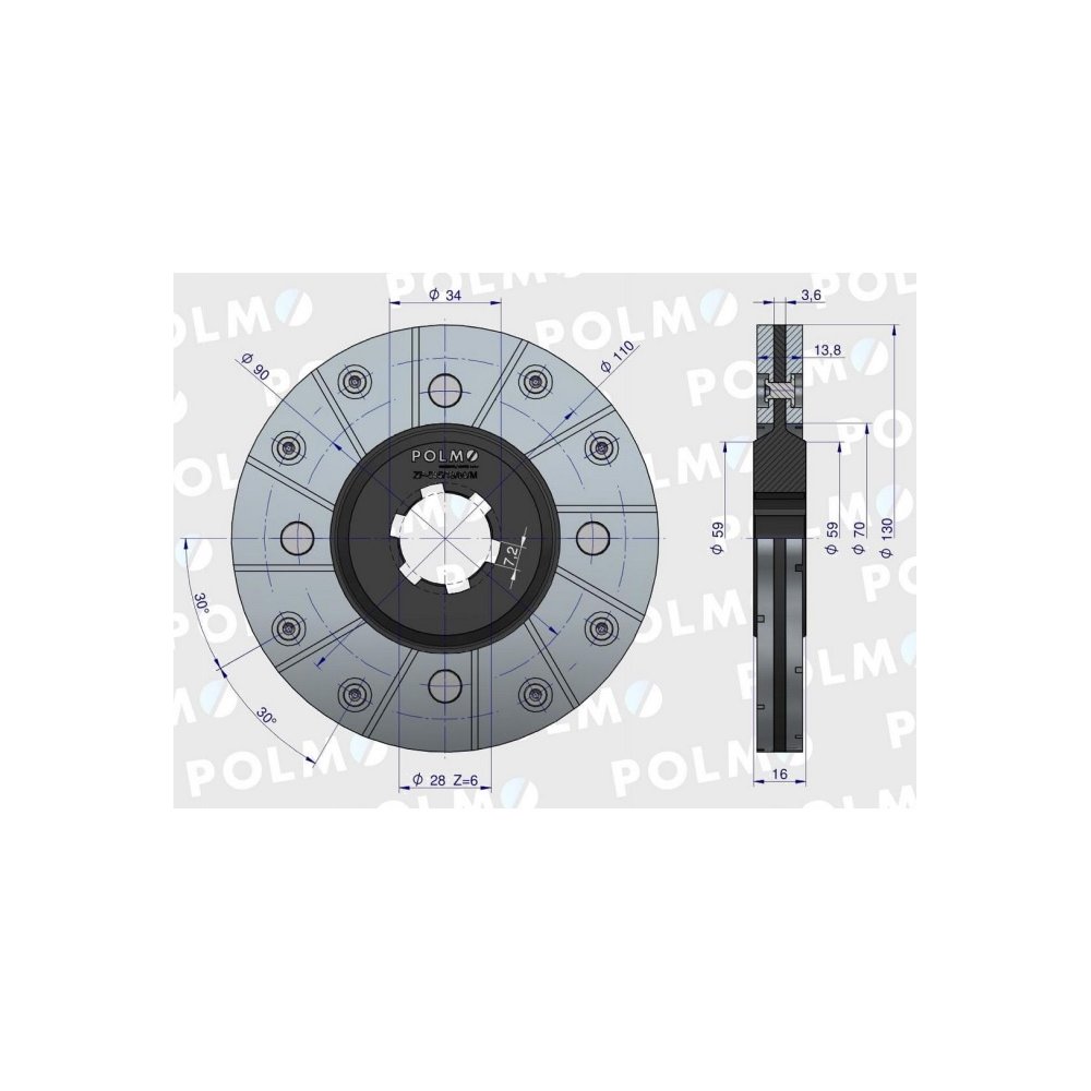 Tarcza hamulca mała 5040240760 Bizon POLMO