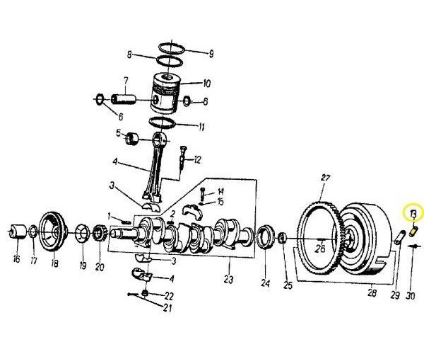 Podkładka odginana koła zamachowego C-360