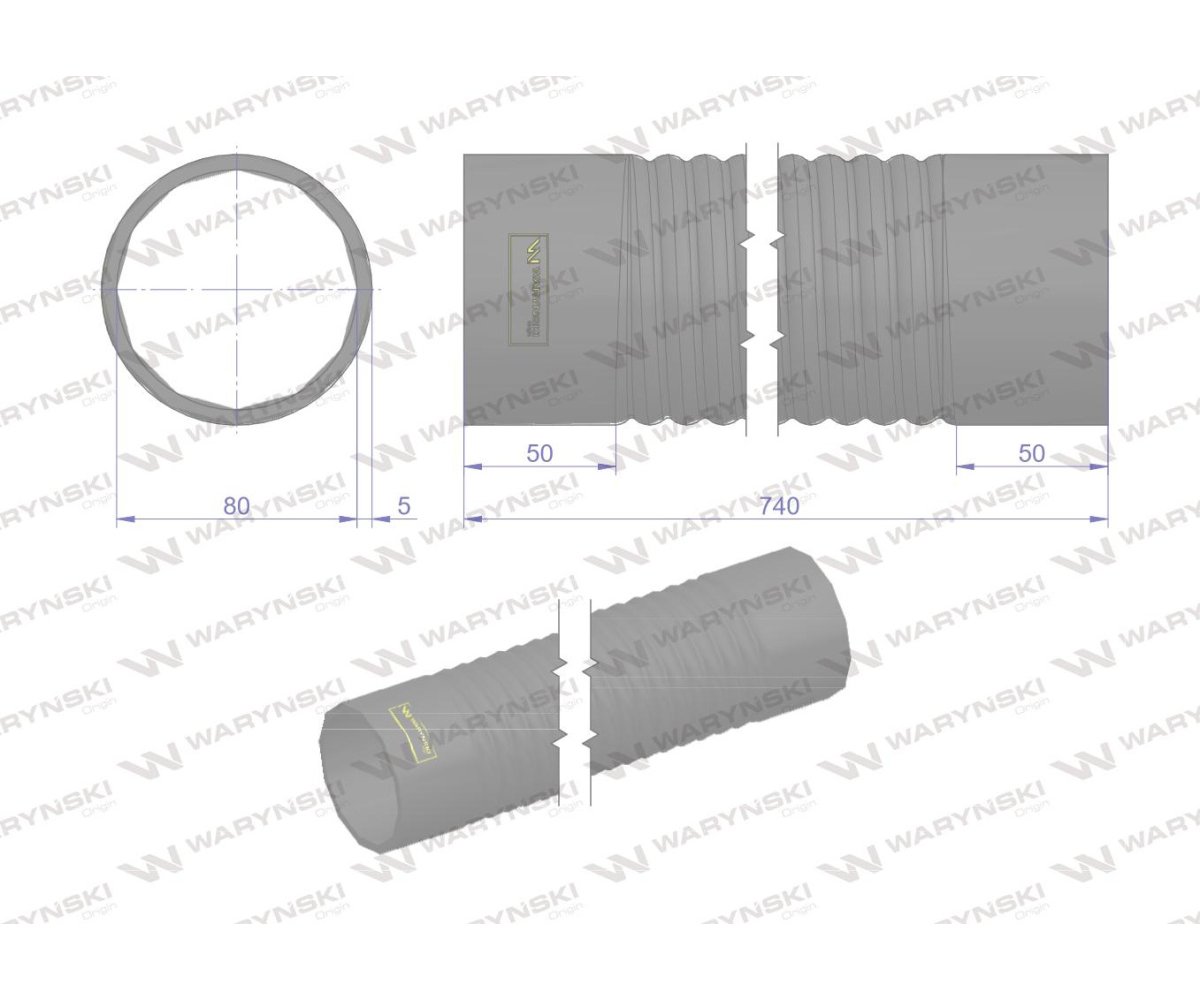 Przewód filtra powietrza Fi-80 Z-056 Bizon WARYŃSKI