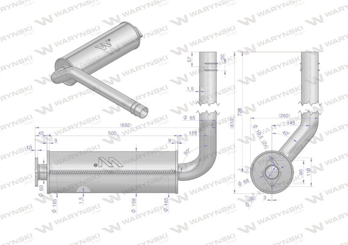 Tłumik Bizon kompletny Z-056 WARYŃSKI