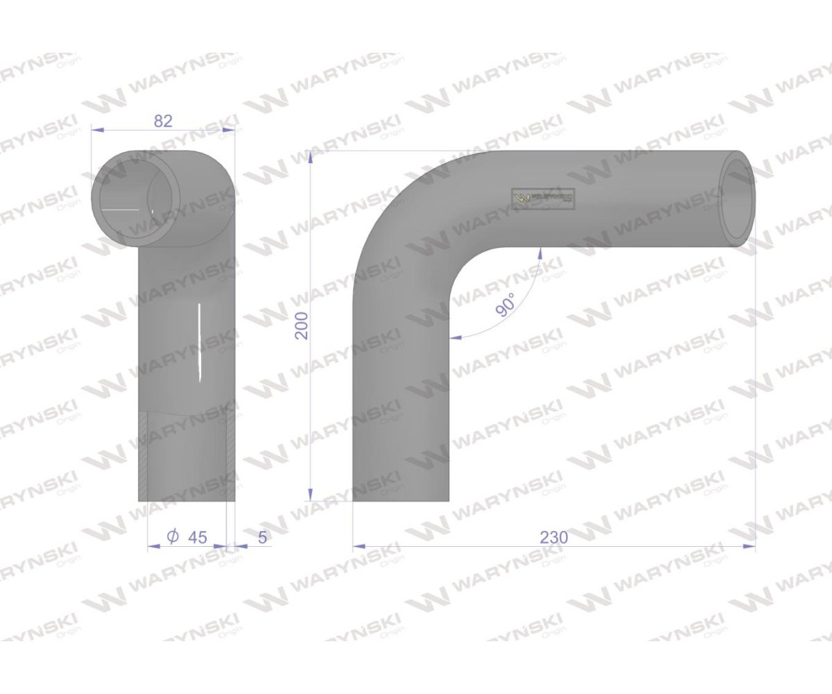 Przewód kolano górne chłodnicy wzmacniany. zbrojony Z-056 Bizon WARYŃSKI