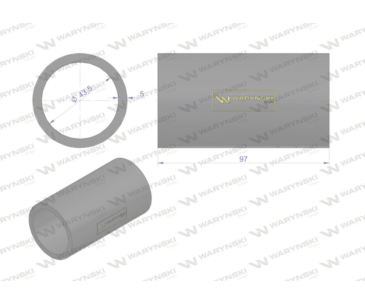 Przewód gumowy chłodnicy wzmacniany Bizon Z-056 WARYŃSKI