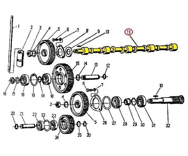 Wałek rozrządu nominalny (Tyczyn) C-360