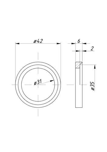 Gniazdo zaworu wydechowego nadwymiar 1,00 C-360 ( sprzedawane po 20 )
