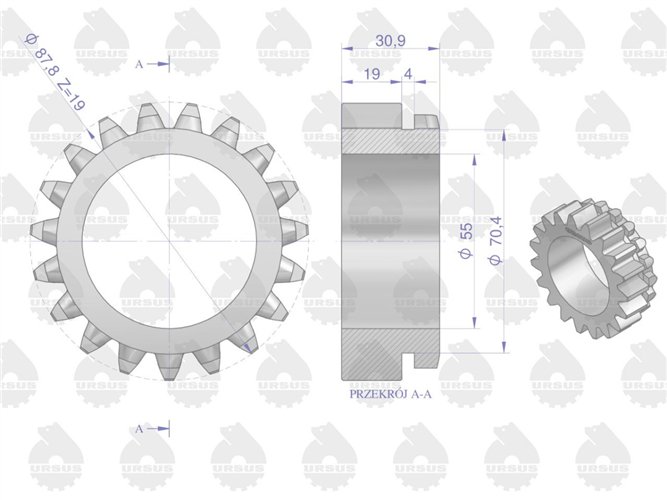 Koło sprzęgło IV biegu C-360 ORYGINAŁ URSUS