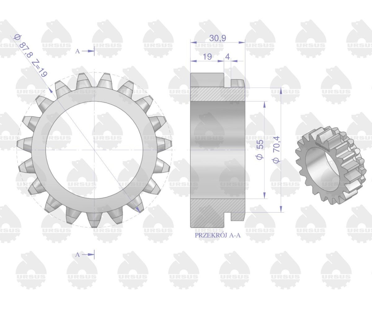 Koło sprzęgło IV biegu C-360 ORYGINAŁ URSUS