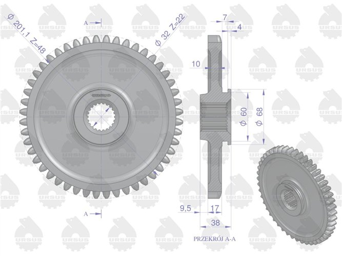 Koło obrotów niezależnych C-360 ORYGINAŁ URSUS