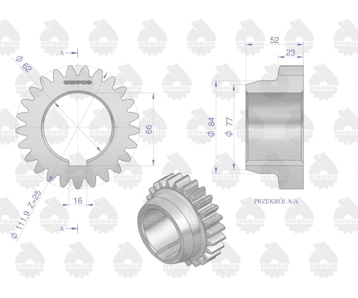 Koło I biegu C-360 ORYGINAŁ URSUS