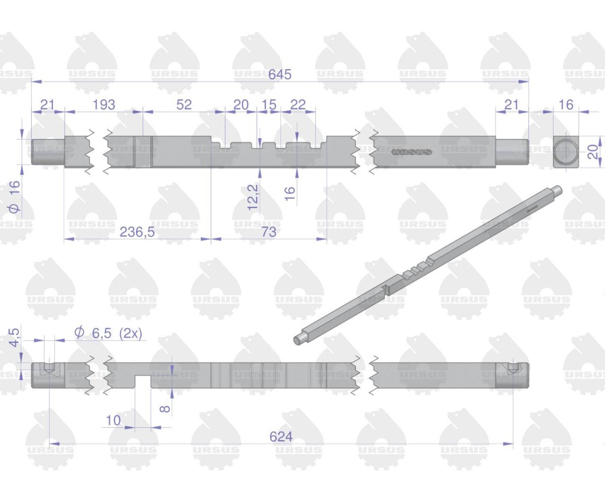 Wodzik przekaźnika skrzyni biegów C-360 ORYGINAŁ URSUS