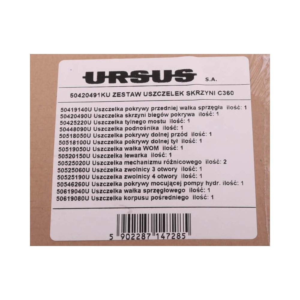 Komplet ( zestaw ) uszczelek skrzyni / mostu C-360 ORYGINAŁ URSUS